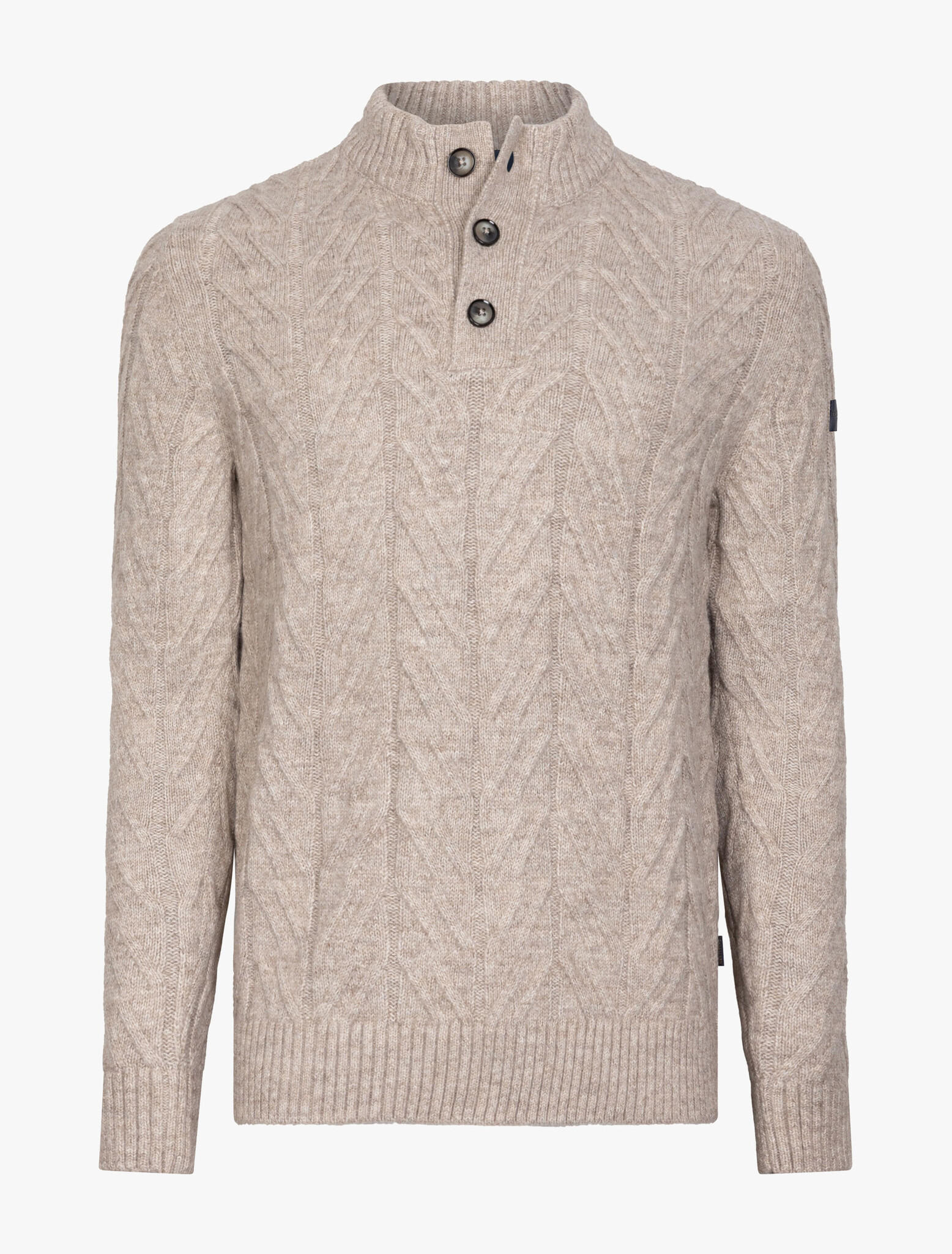 CAVALLARO  Corato half button pullover taupe