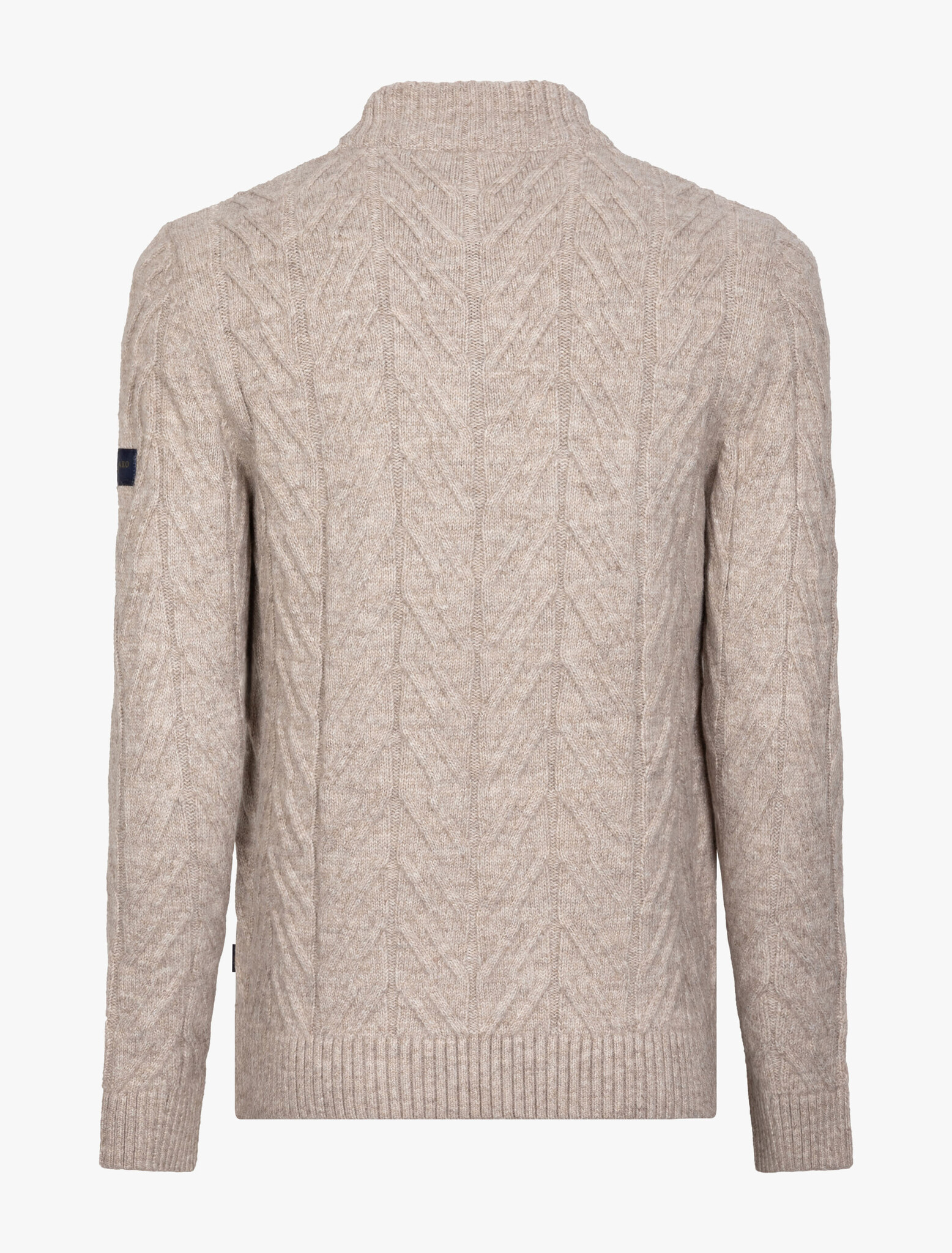 CAVALLARO  Corato half button pullover taupe