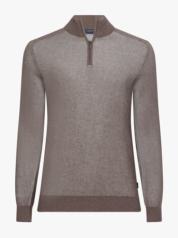 CAVALLARO Romano half zip pullover taupe