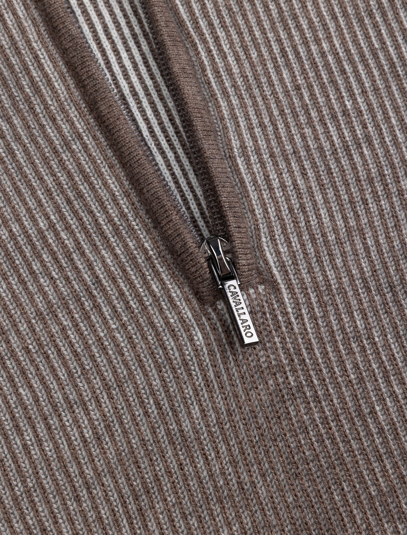 CAVALLARO Romano half zip pullover taupe