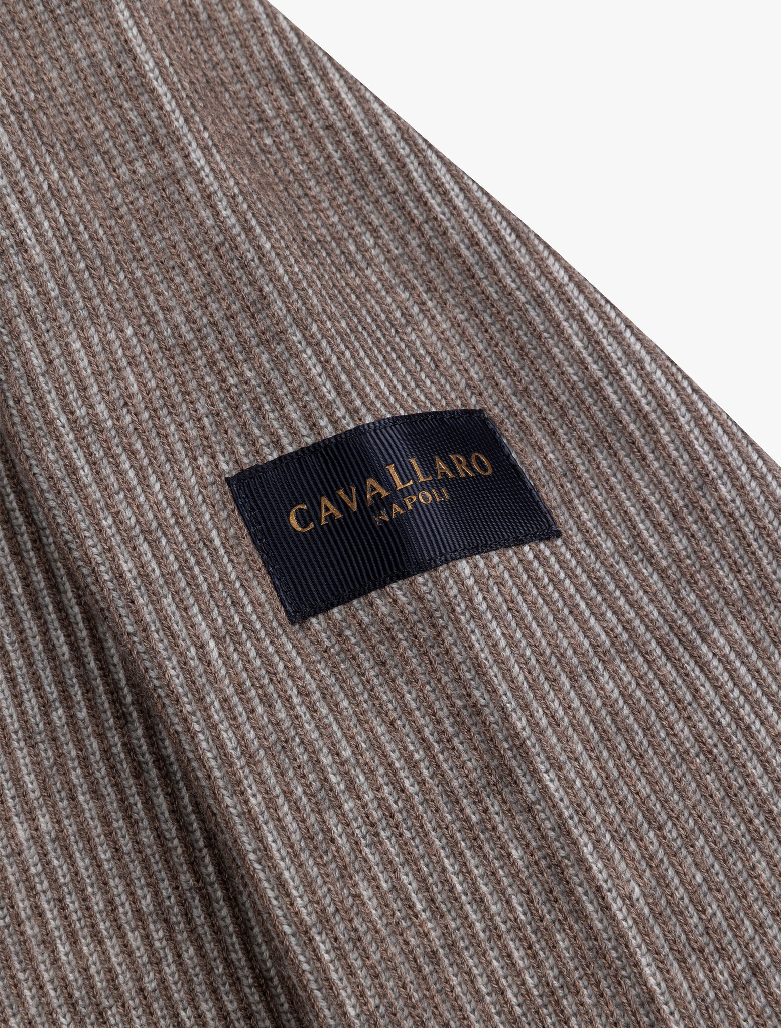 CAVALLARO Romano half zip pullover taupe
