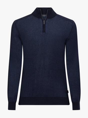 CAVALLARO Romano half zip pullover dark blue