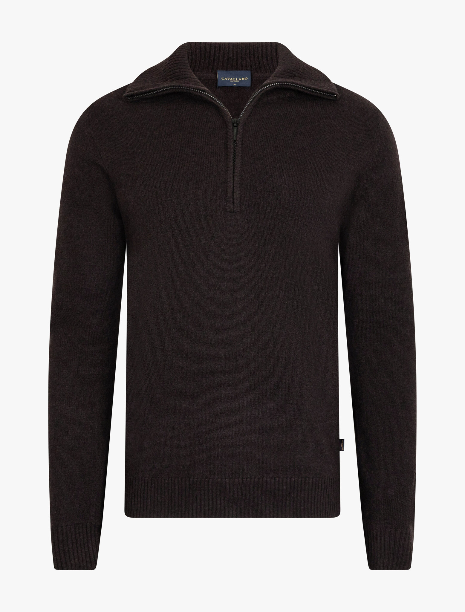 CAVALLARO  Sanmori half zip pullover dark brown