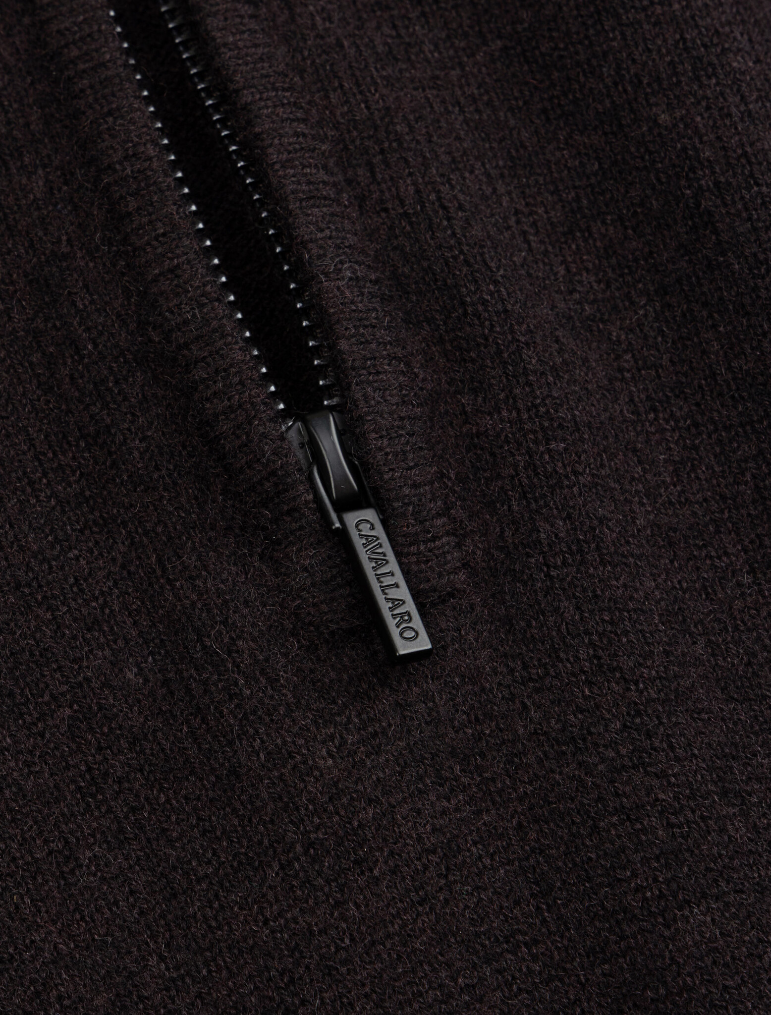 CAVALLARO  Sanmori half zip pullover dark brown