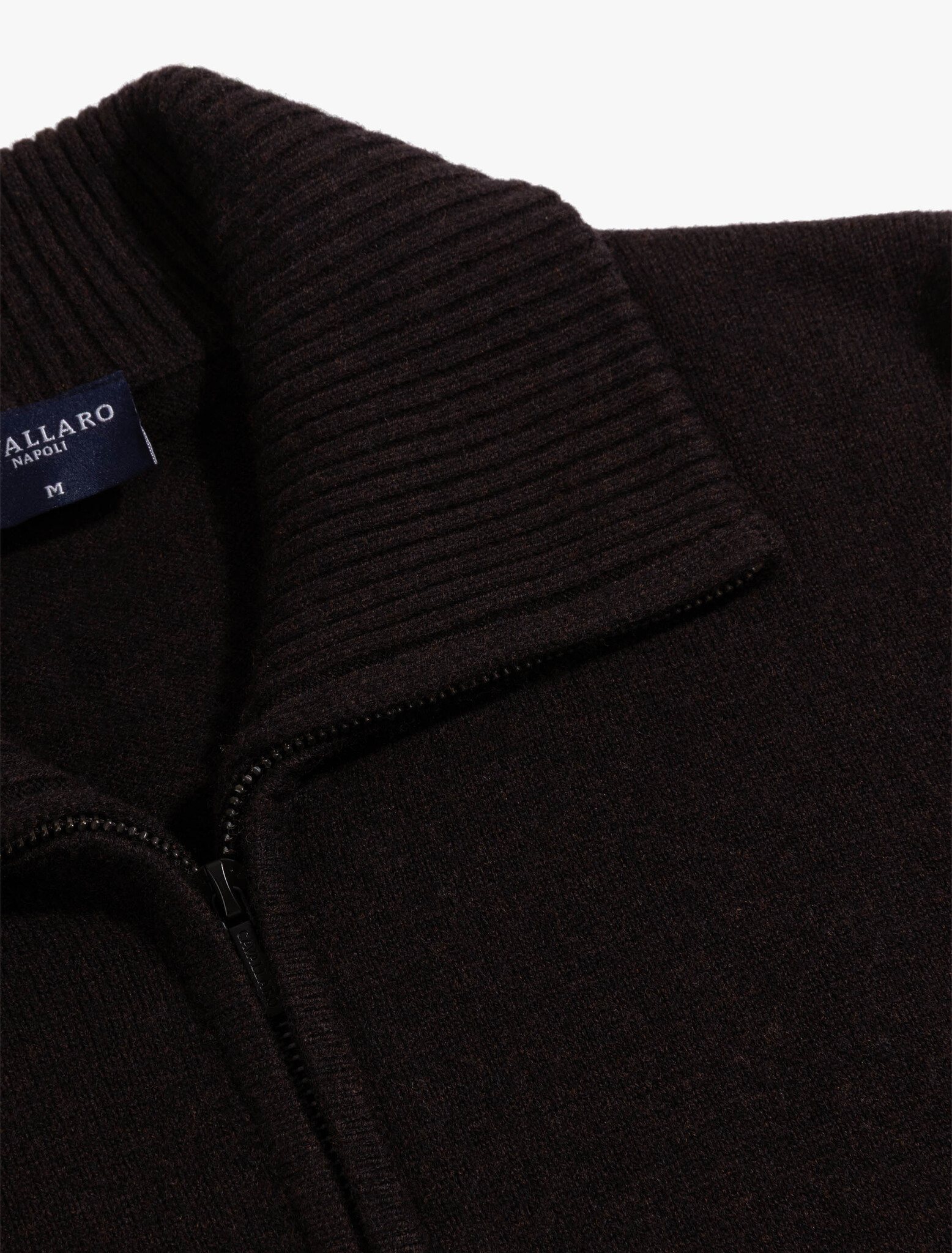 CAVALLARO  Sanmori half zip pullover dark brown