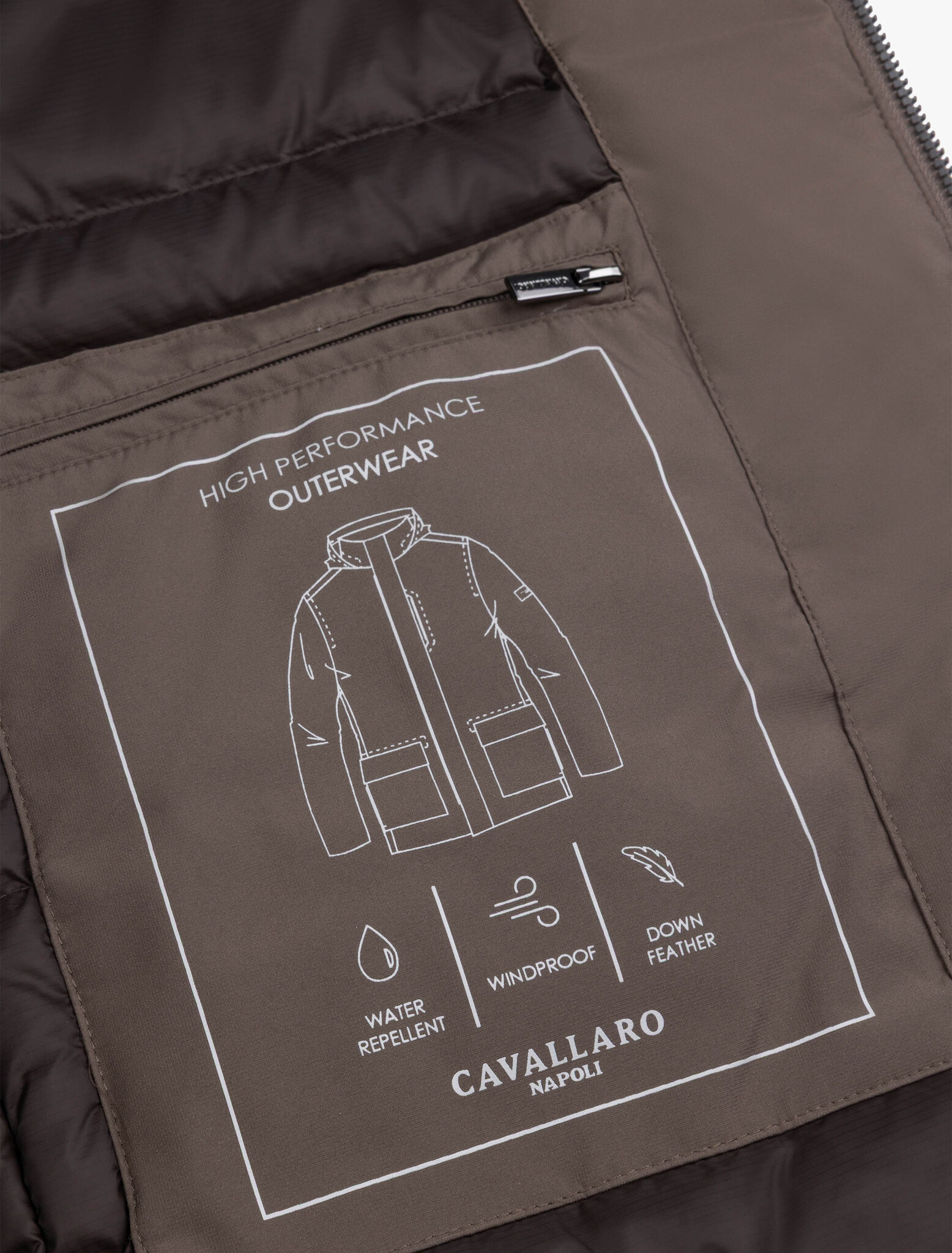 CAVALLARO  Villaggio parka dark taupe