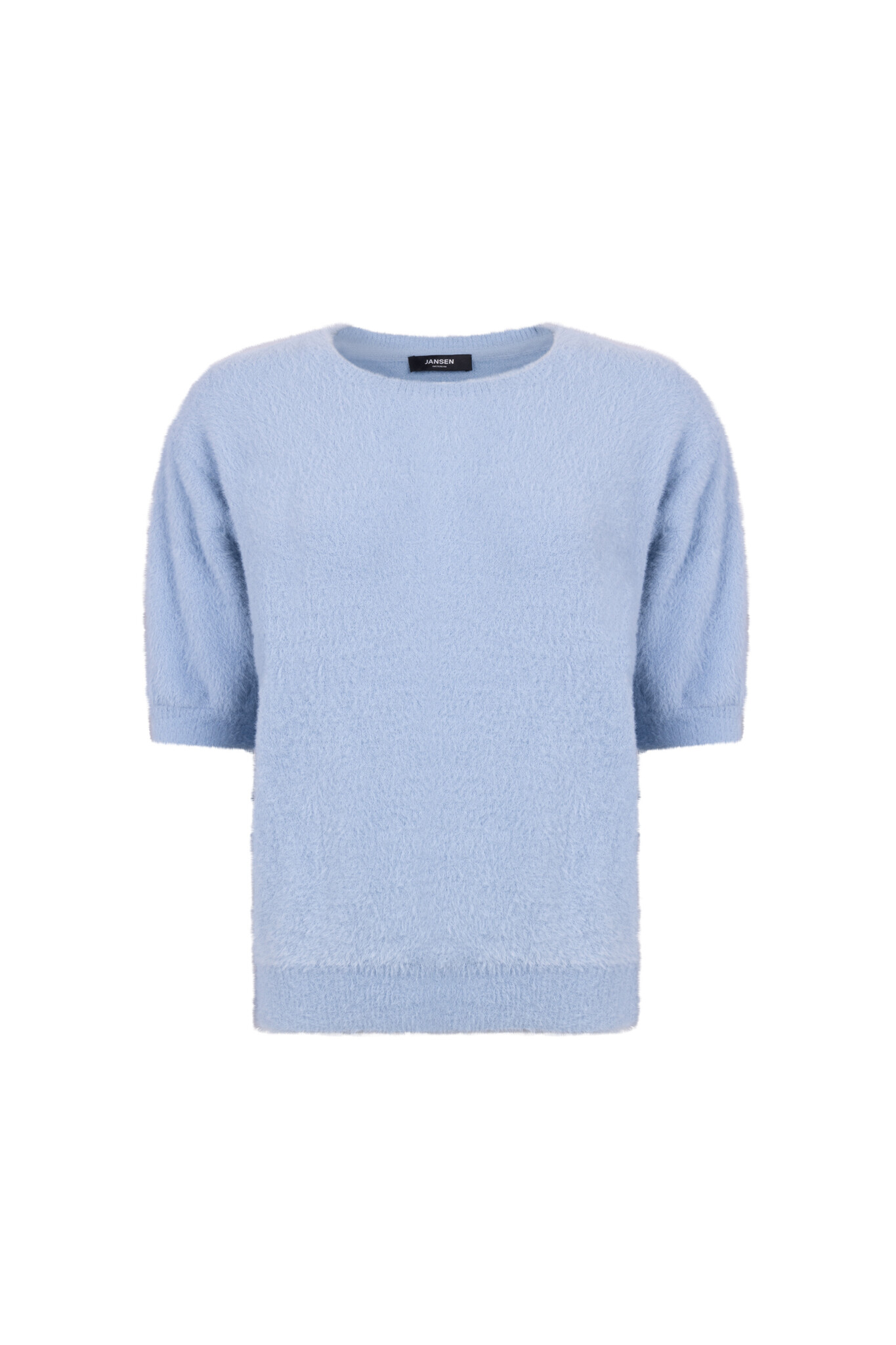 Jansen Amsterdam Manin trui round neckline short sleeve light blue