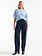 Jansen Amsterdam Jayda jeans barrel long dark blue denim