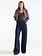Jansen Amsterdam Jane jeans wide leg long dark blue denim