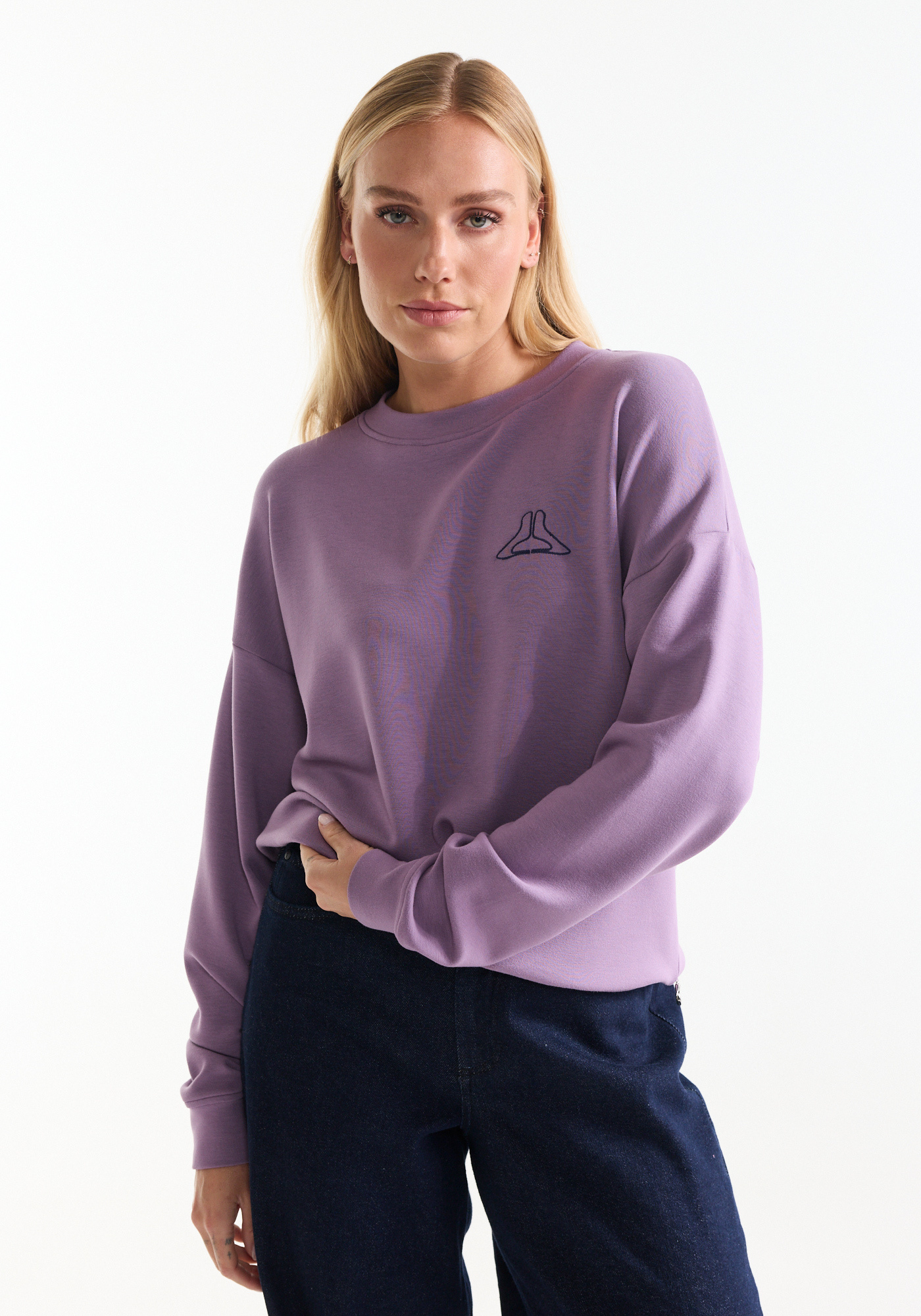 Jansen Amsterdam Alicia trui sweat heels print long sleeve wine