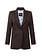 Jansen Amsterdam Aisha blazer long sleeve heels printed lining dark brown