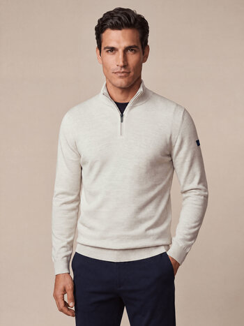 Cavallaro Napoli Merino half zip trui kit