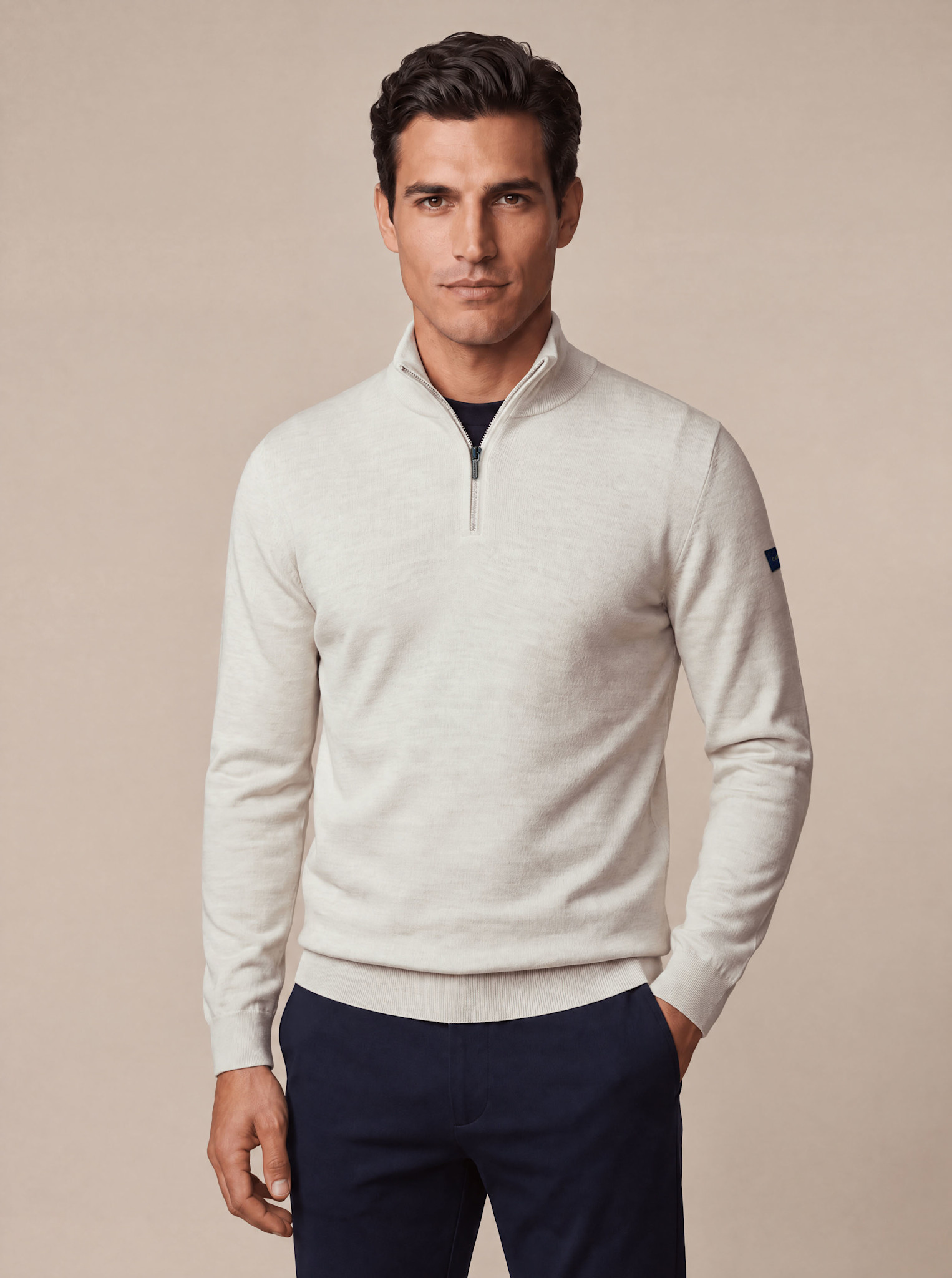 Cavallaro Napoli Merino Half Zip Pullover Kit