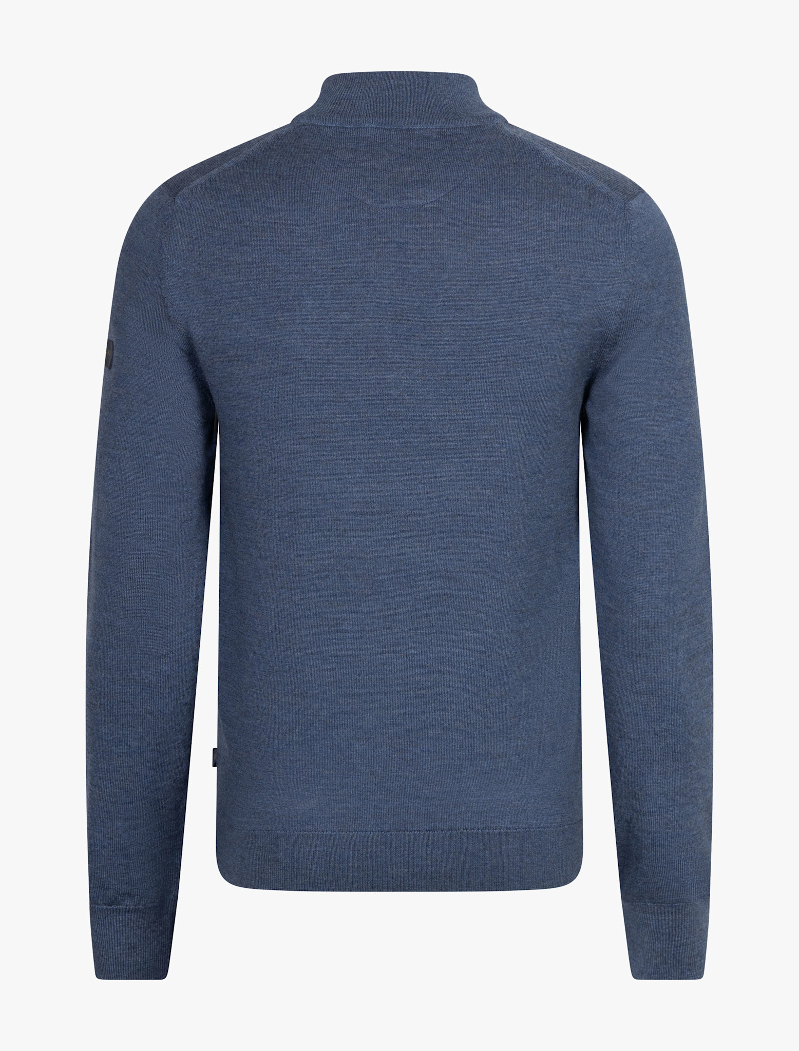 Cavallaro Napoli Merino Half Zip Pullover Mid Blue