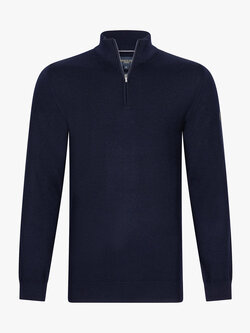 Cavallaro Napoli Merino Half Zip Pullover Dark Blue