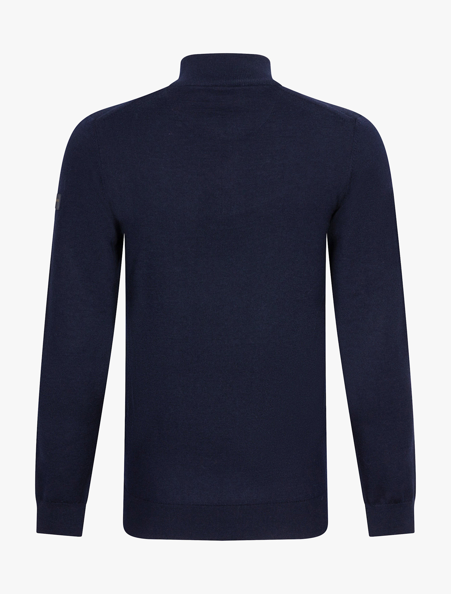Cavallaro Napoli Merino Half Zip Pullover Dark Blue