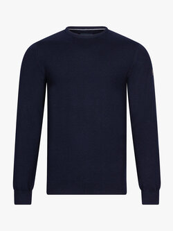 Cavallaro Napoli Merino Round Neck Pullover Dark Blue