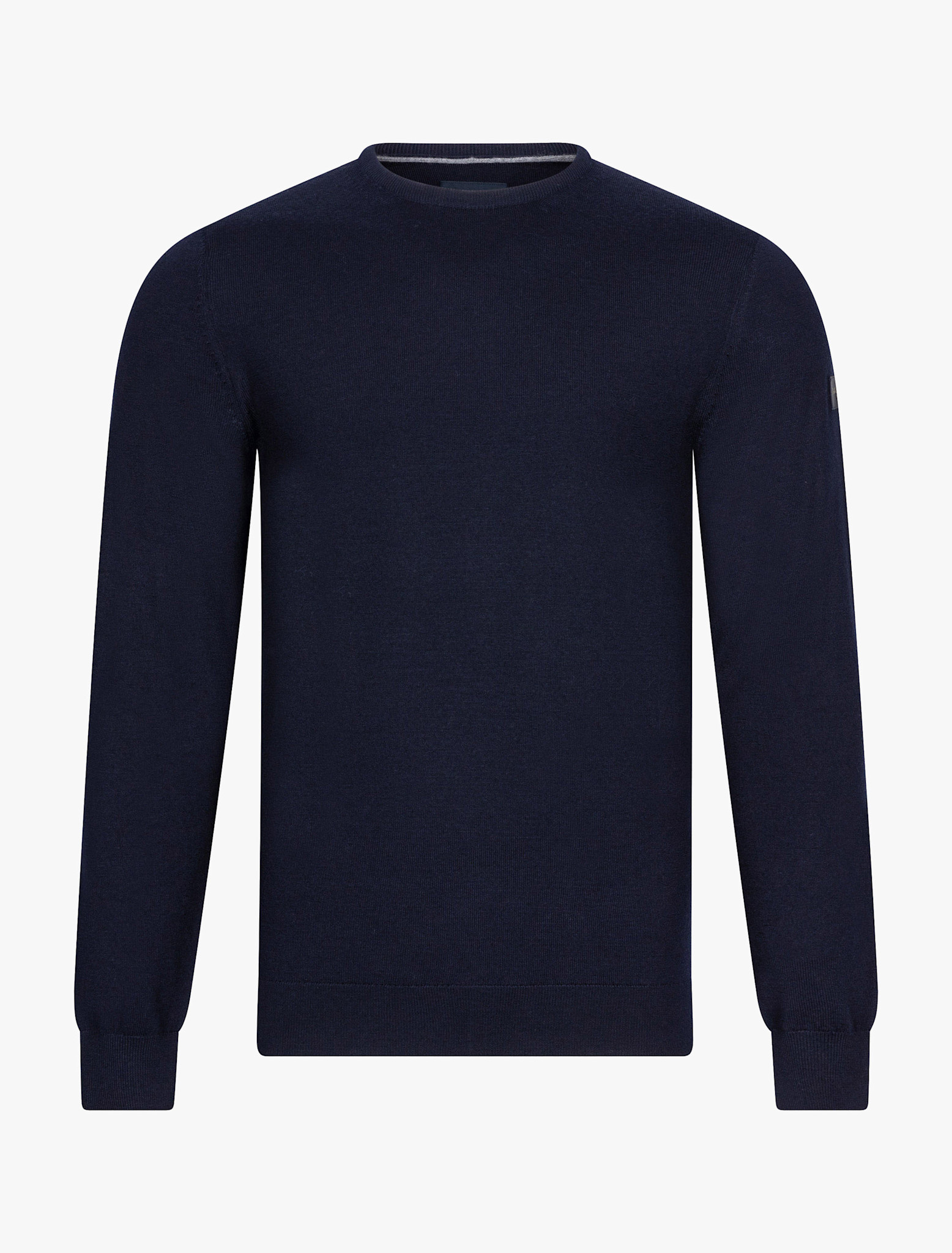 Cavallaro Napoli Merino Round Neck Pullover Dark Blue