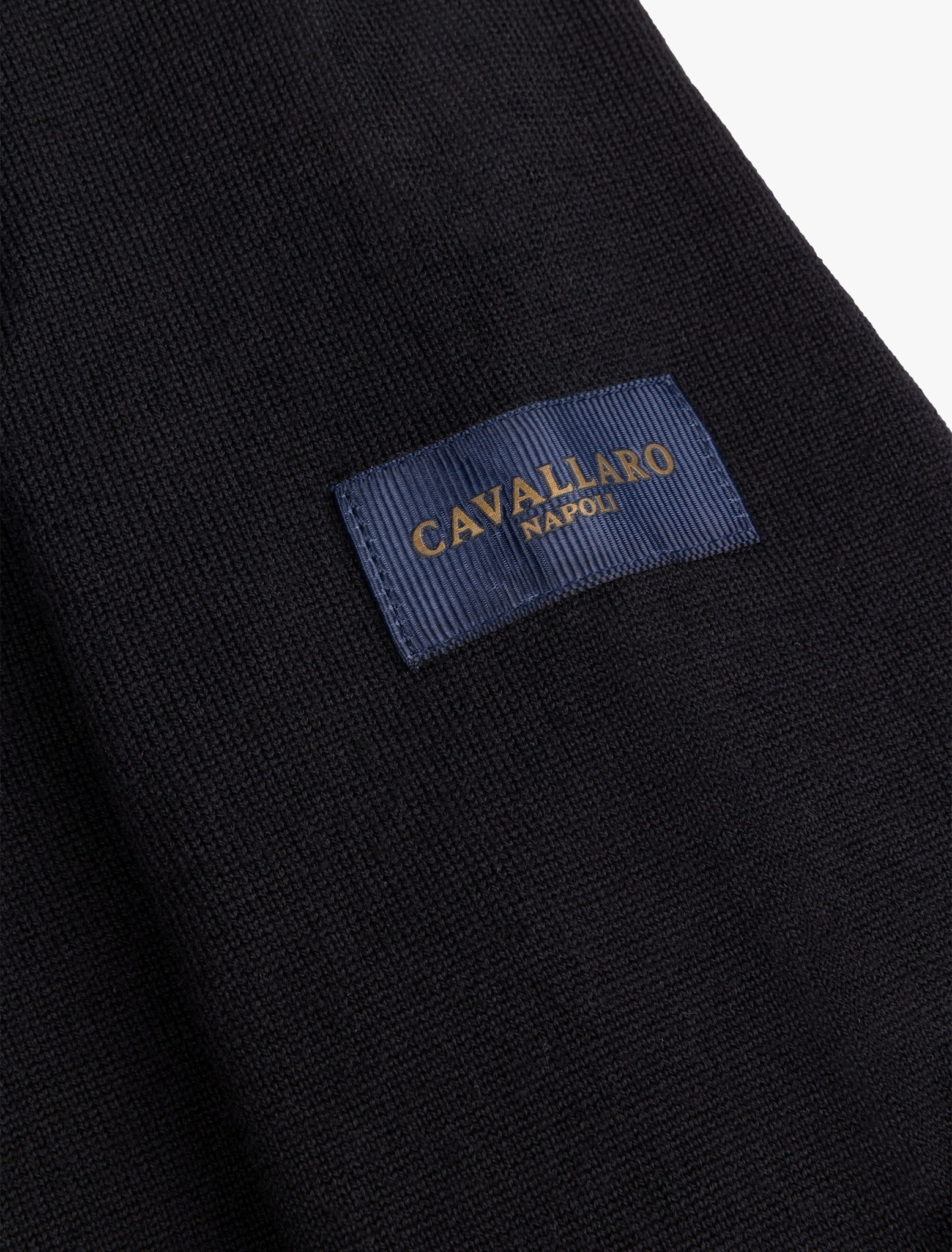Cavallaro Napoli Merino Round Neck Pullover Dark Blue