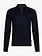 Cavallaro Napoli Merino Long Sleeve Zip Polo Dark Blue