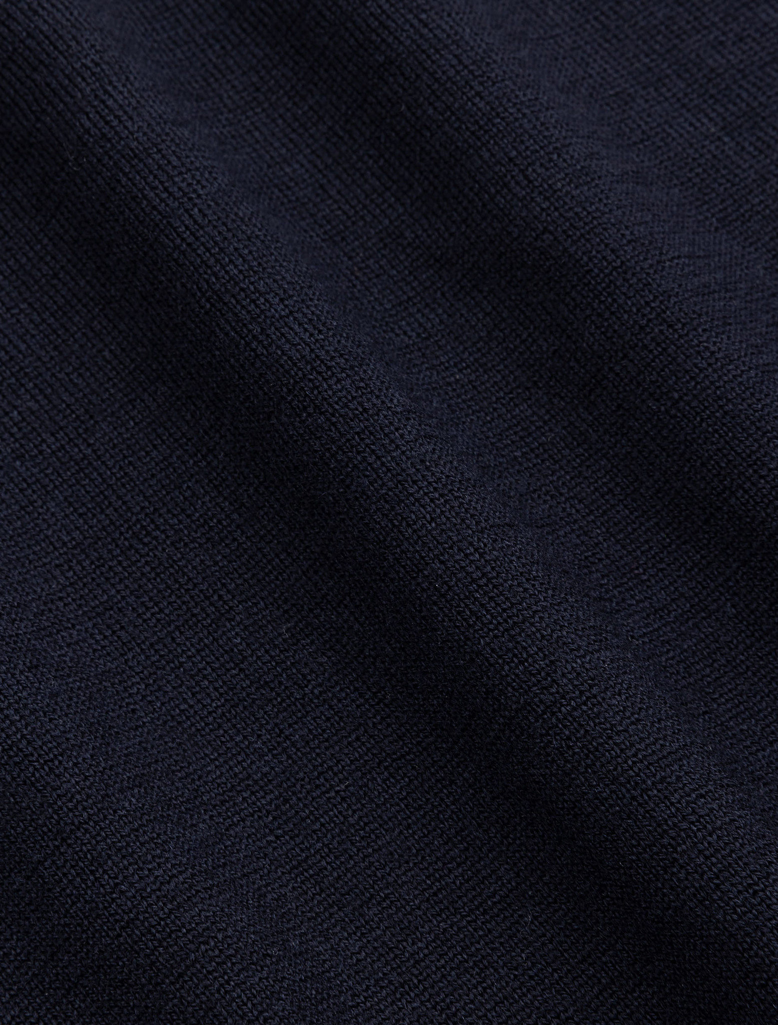 Cavallaro Napoli Merino Long Sleeve Zip Polo Dark Blue