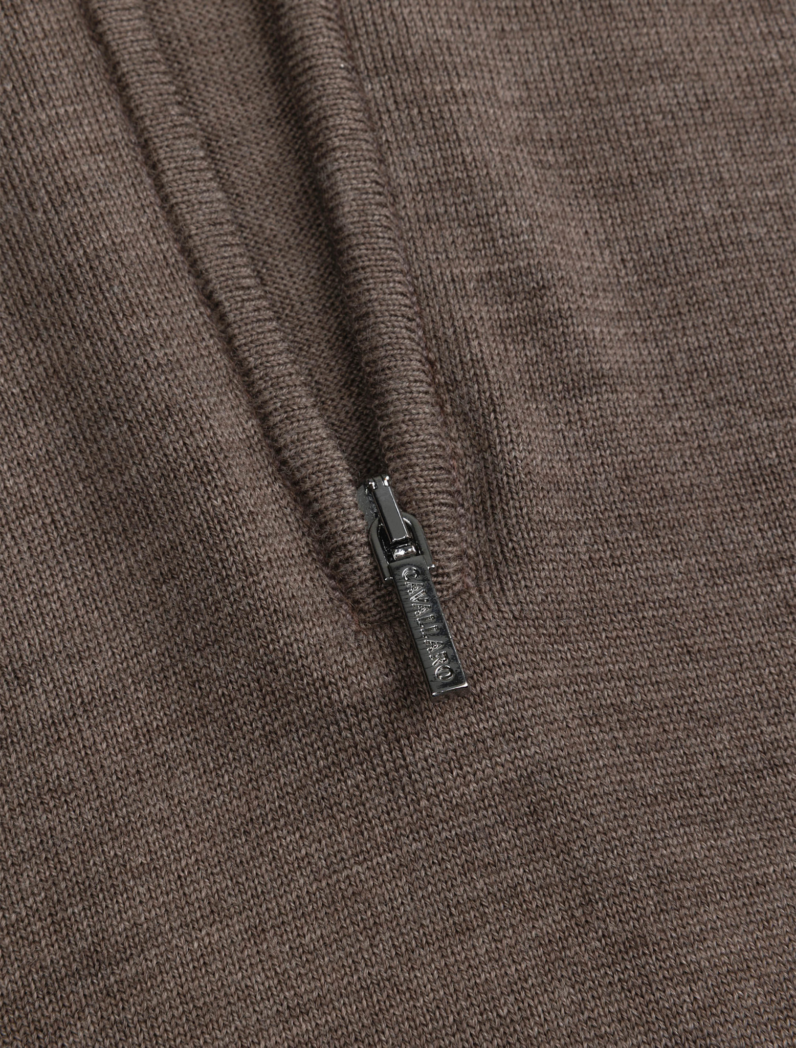 Cavallaro Napoli Merino Half Zip Pullover Taupe