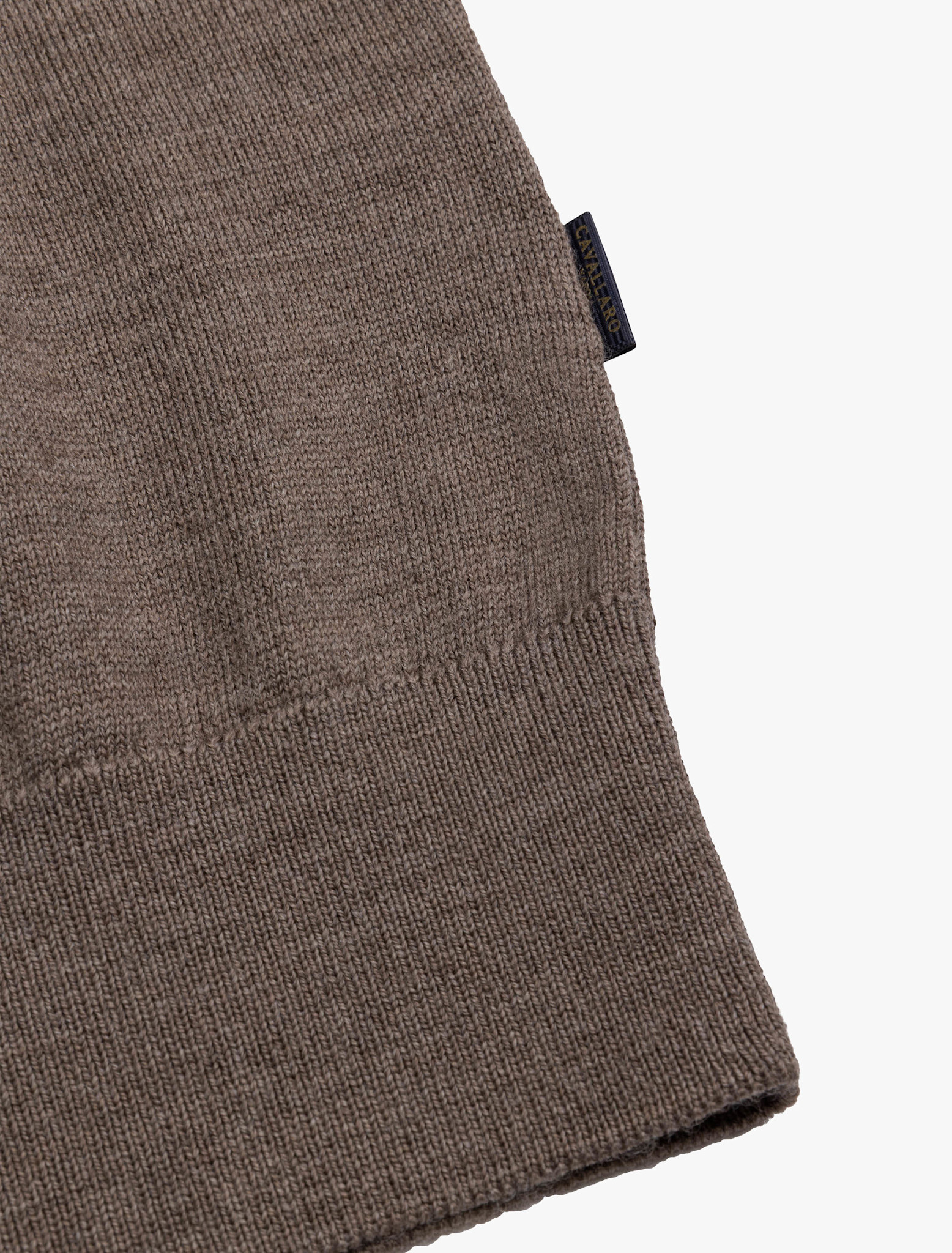 Cavallaro Napoli Merino Half Zip Pullover Taupe