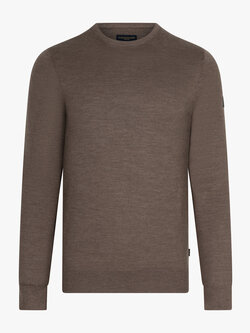 Cavallaro Napoli Merino Round Neck Pullover Taupe