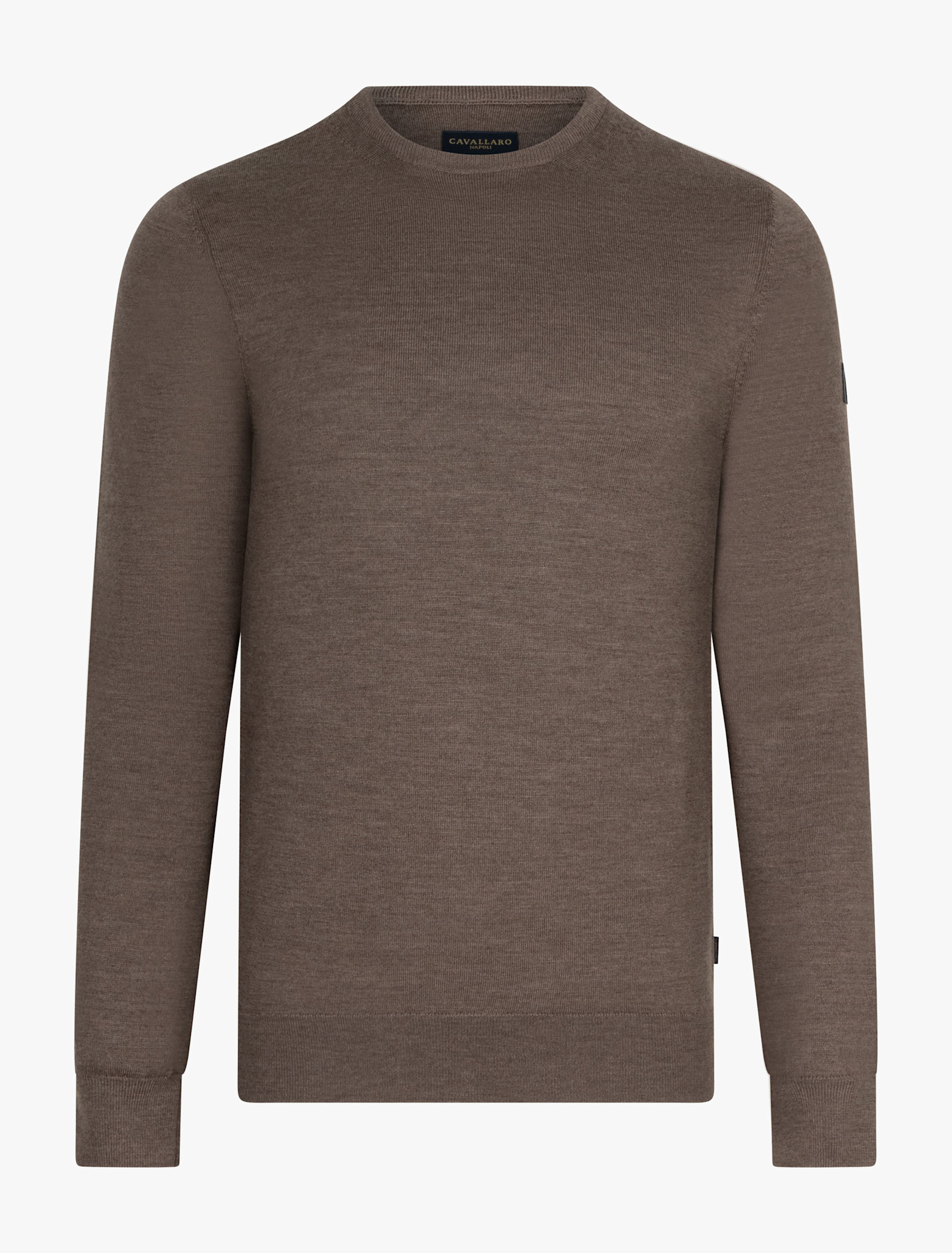 Cavallaro Napoli Merino Round Neck Pullover Taupe