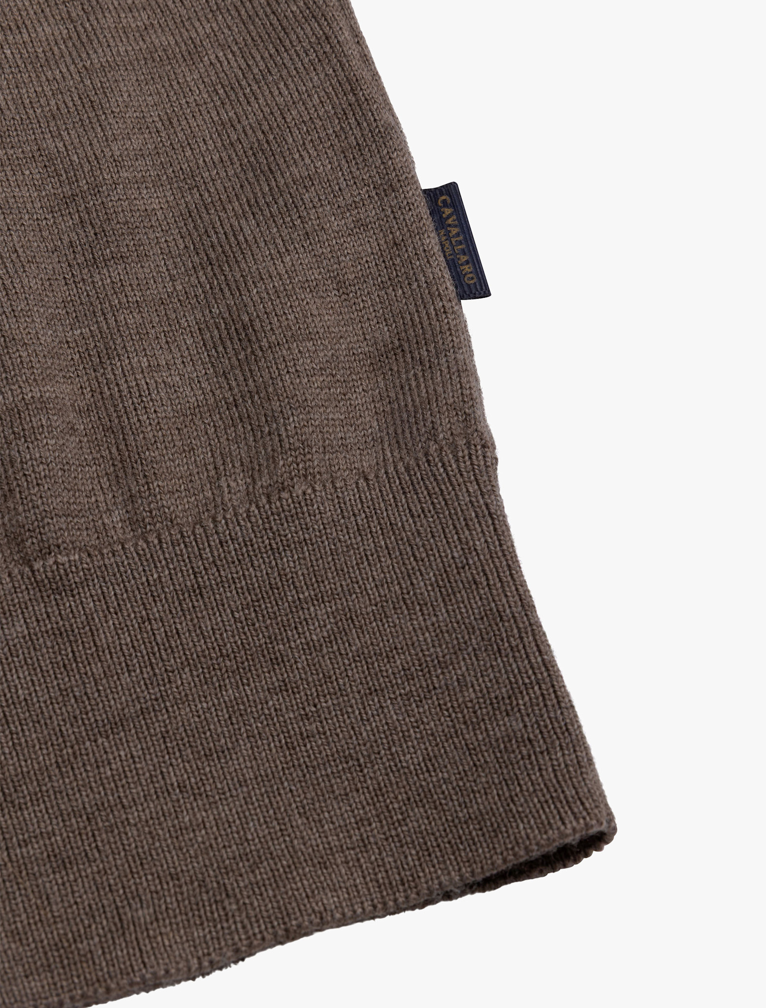 Cavallaro Napoli Merino Round Neck Pullover Taupe