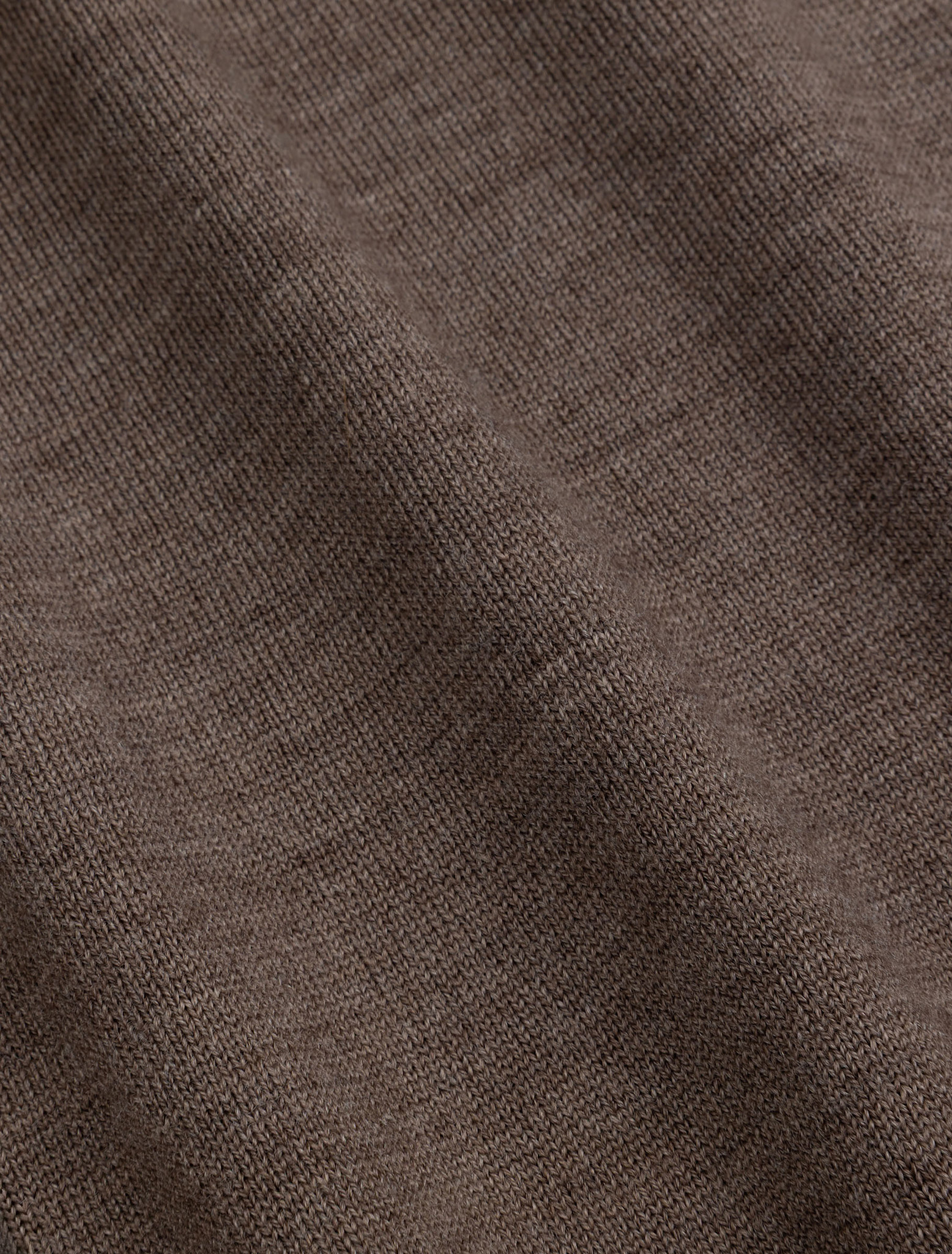 Cavallaro Napoli Merino Long Sleeve Zip Polo Taupe