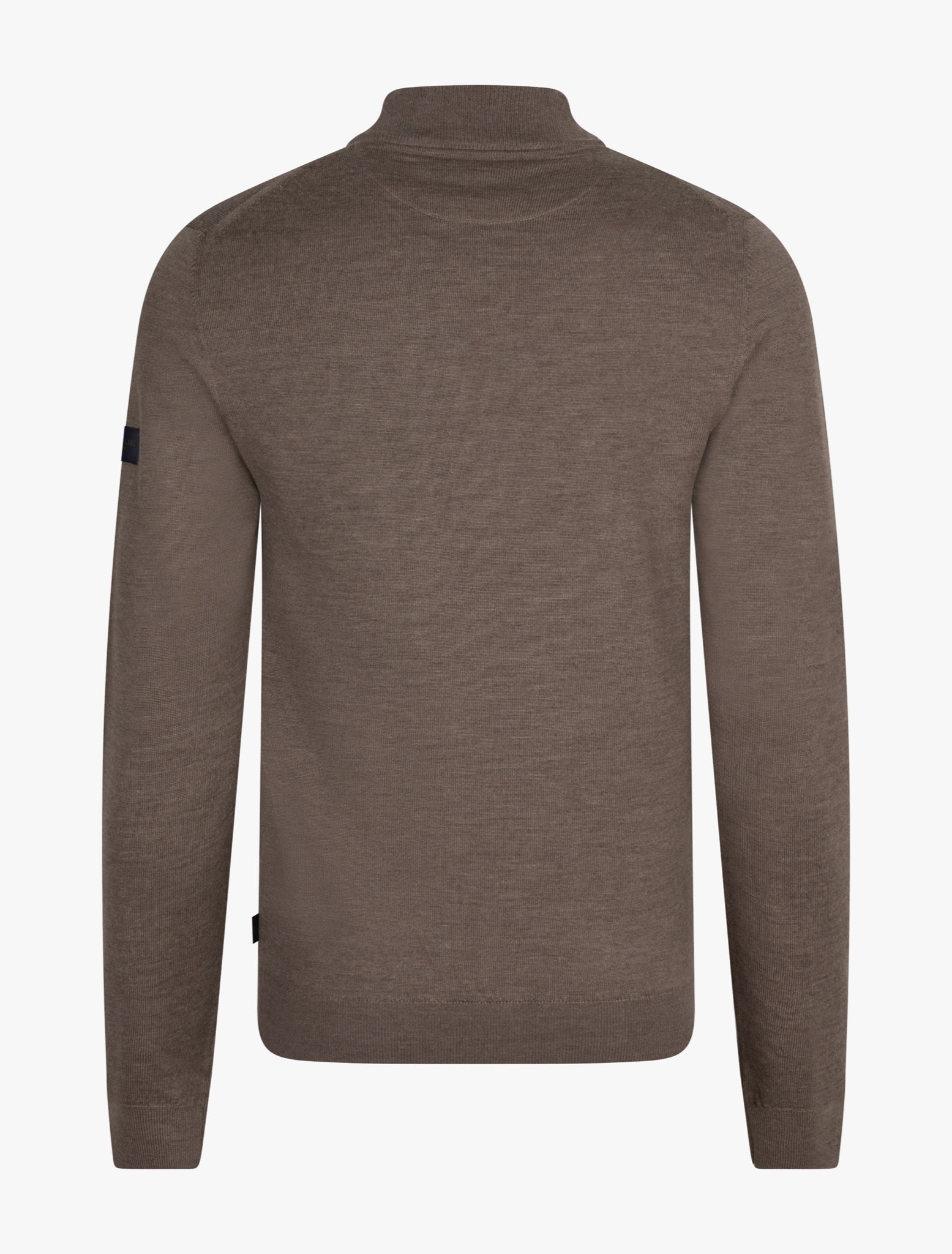 Cavallaro Napoli Merino Full Zip Cardigan Taupe