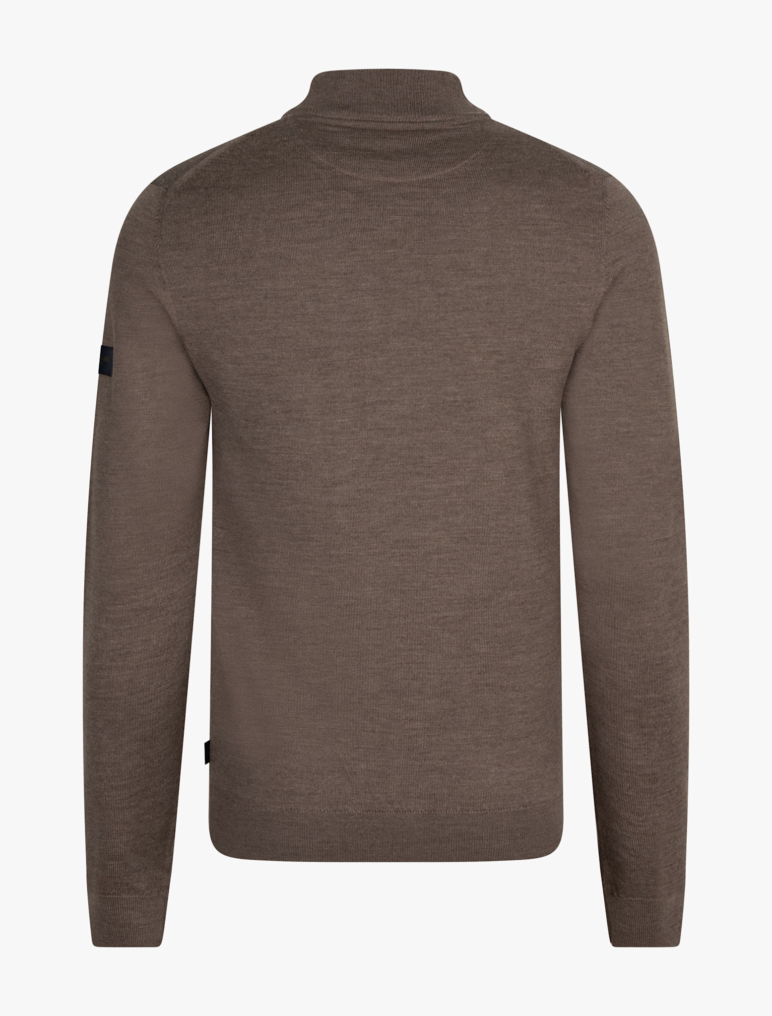 Cavallaro Napoli Merino Full Zip Cardigan Taupe