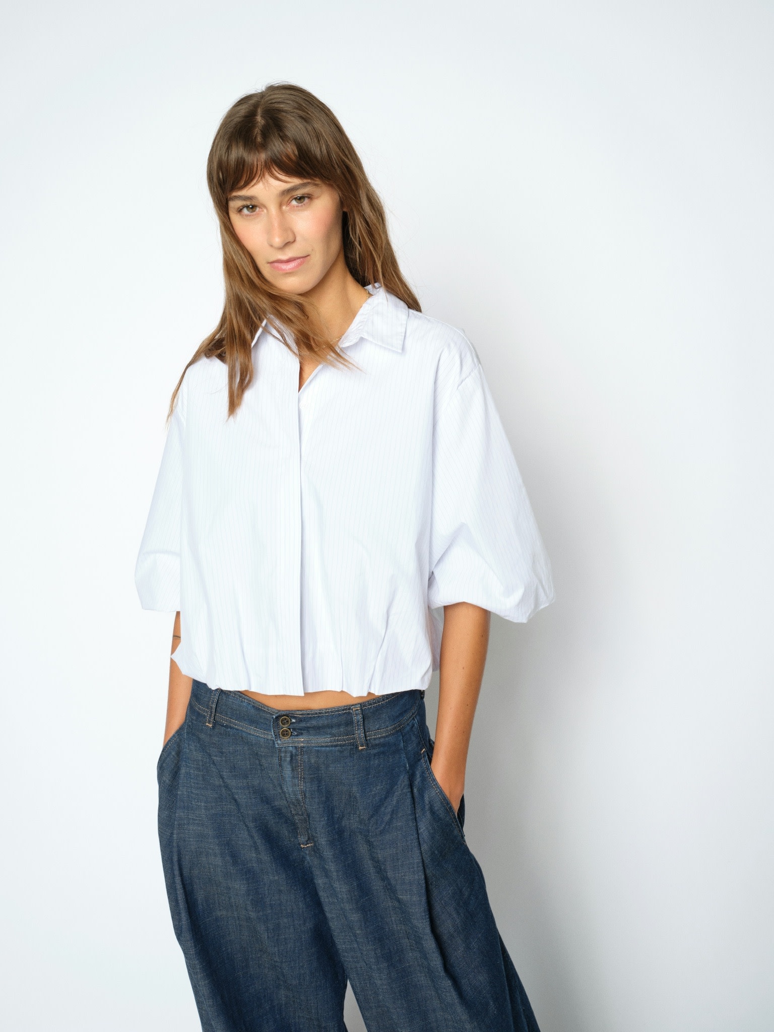 MOS MOSH Maxime Nylah blouse Bright White