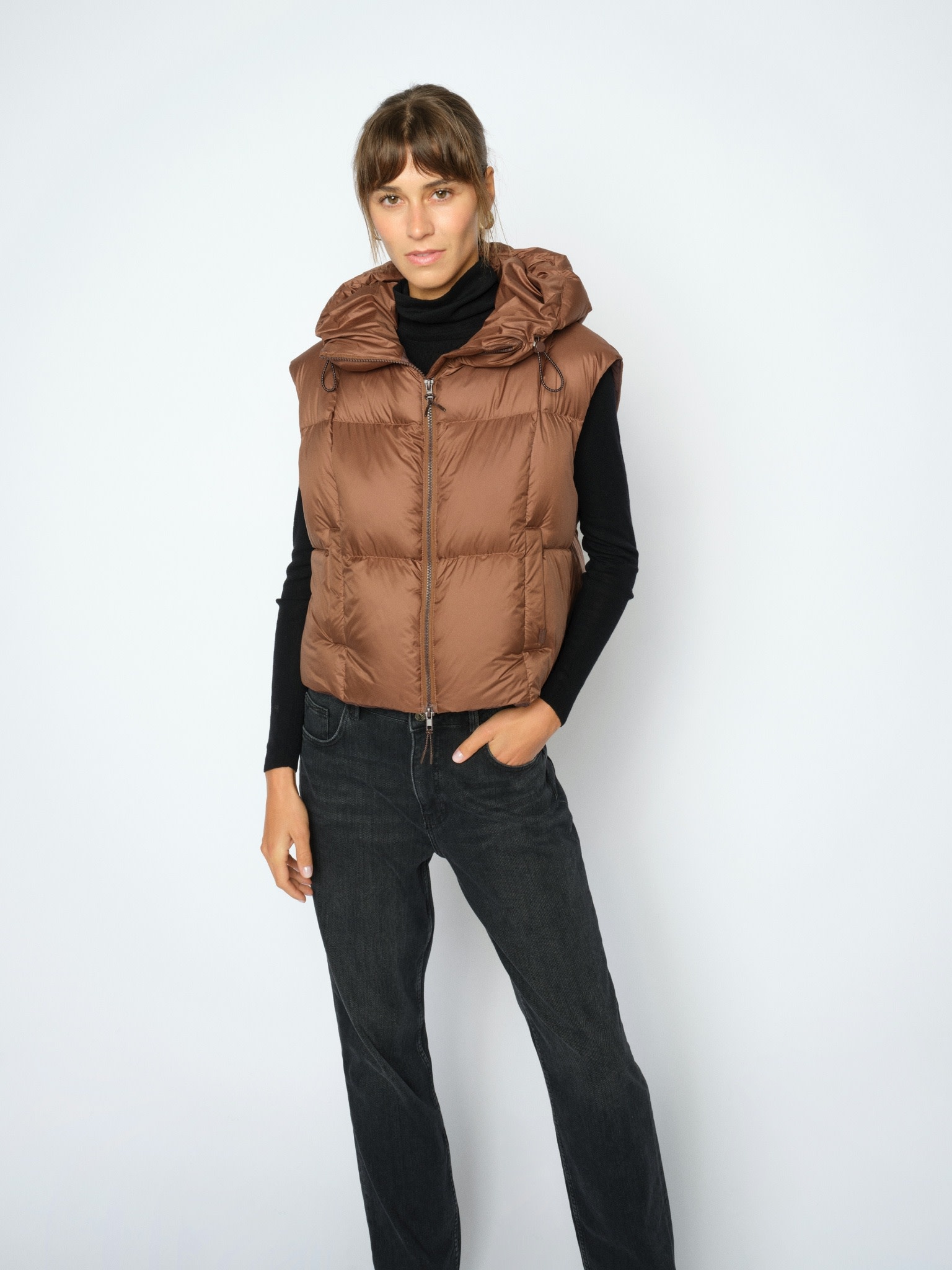 MOS MOSH Kiara Tally donsgilet Downtown Brown