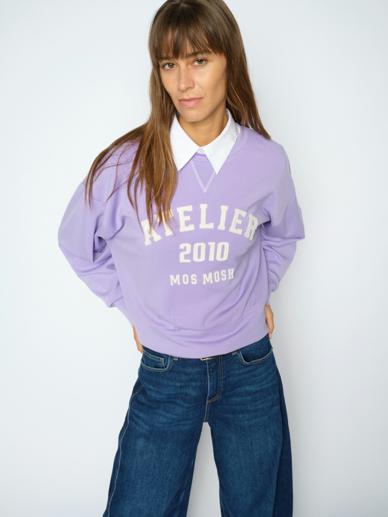 MOS MOSH Nima sweatshirt Violet Tulip