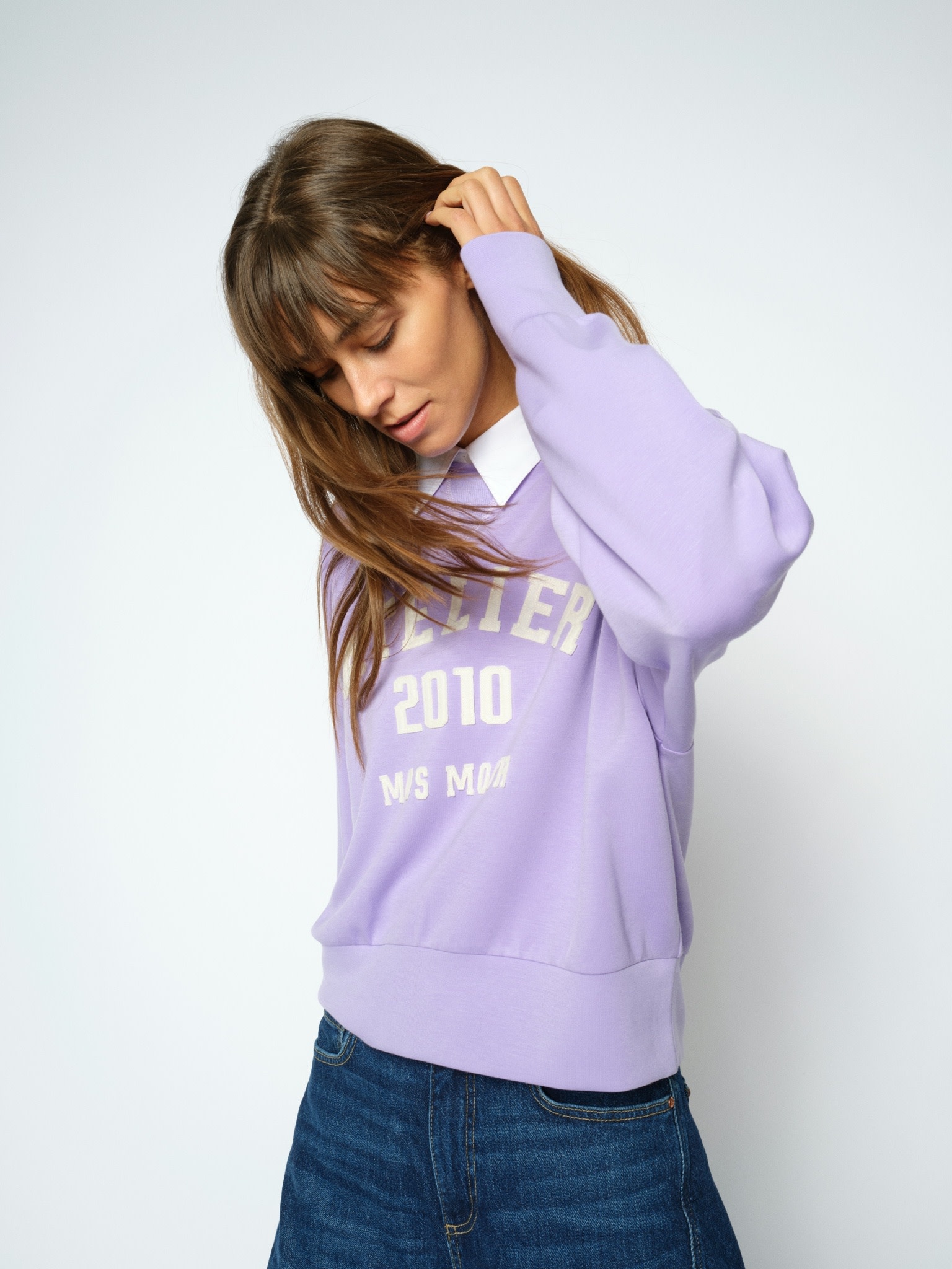 MOS MOSH Nima sweatshirt Violet Tulip