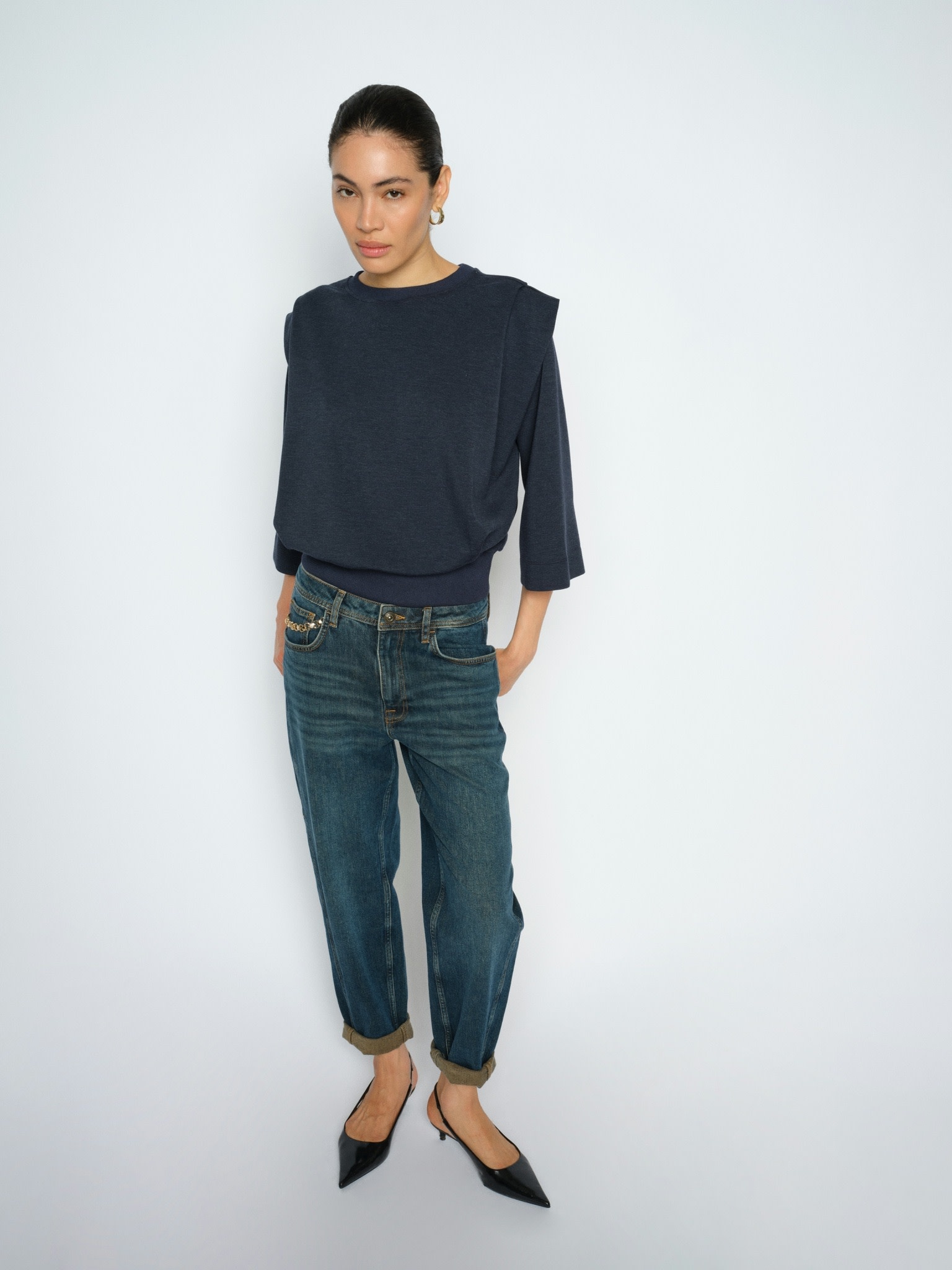 MOS MOSH Aymen Galleon jeans Blue Tint, lengte 30