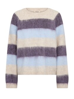 MOS MOSH Suvi Stripe trui Sweet Grape