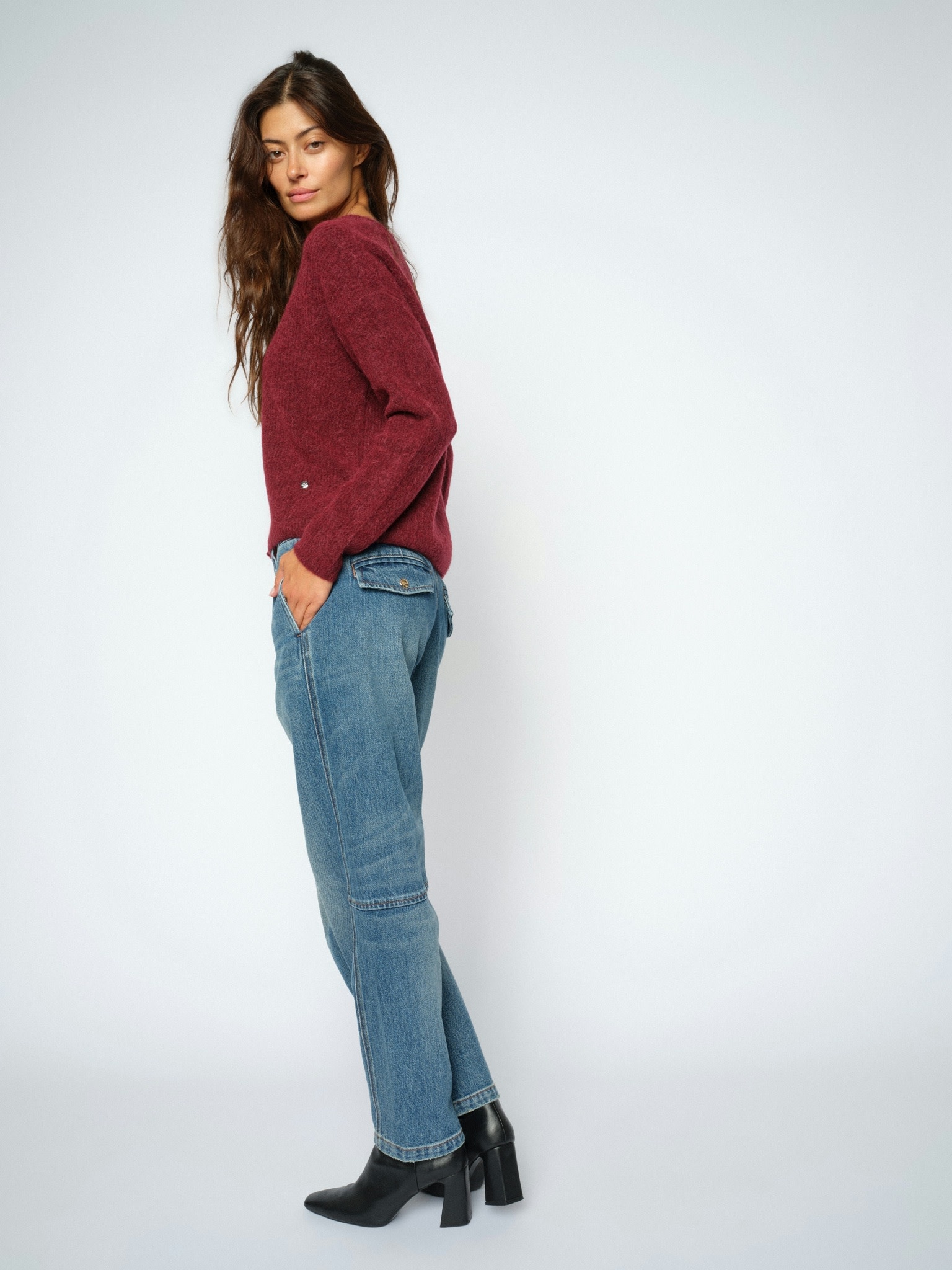 MOS MOSH Aymen Chino Denim jeans Blue, lengte 32