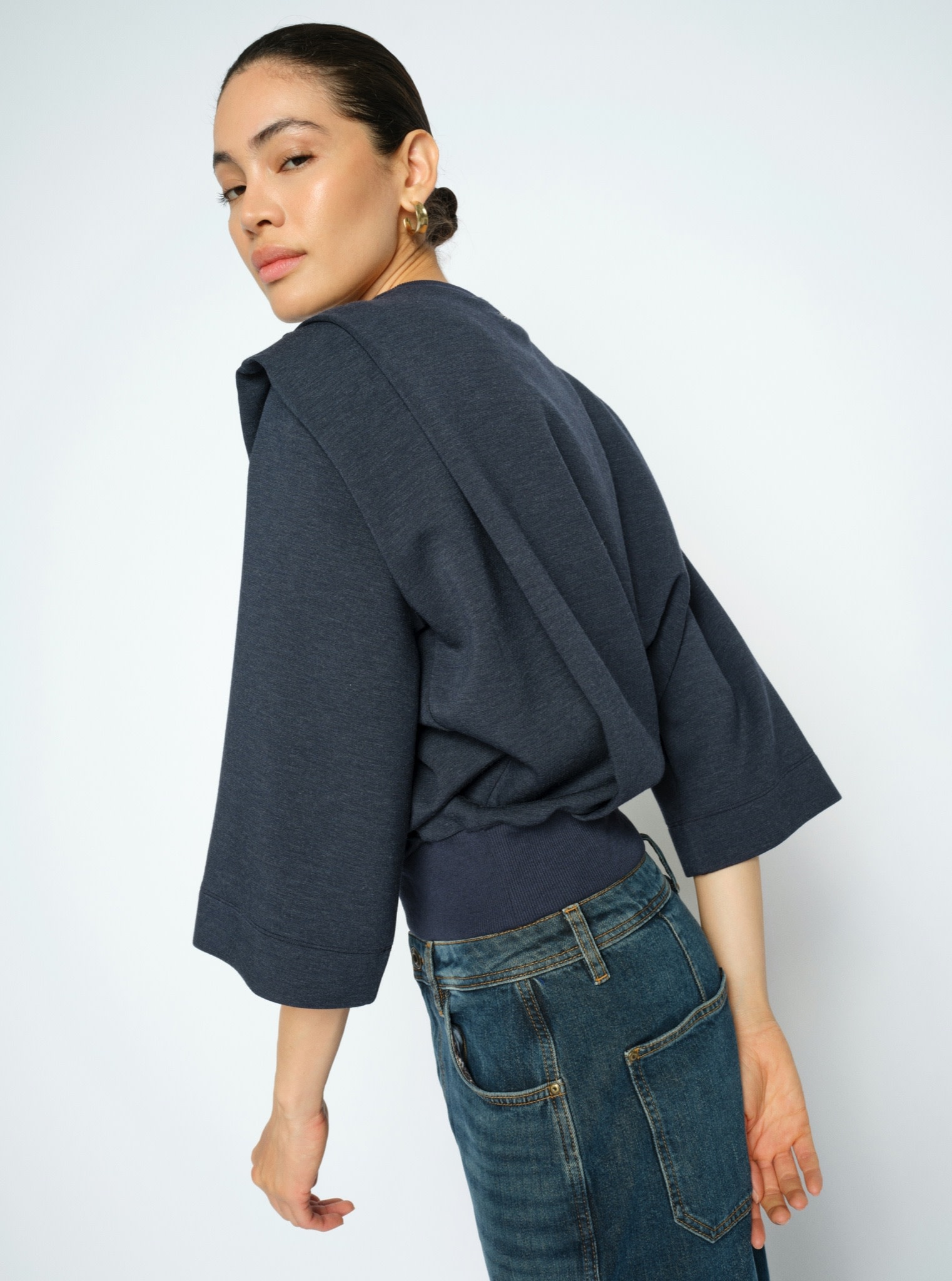 MOS MOSH Mae sweatshirt Salute Navy