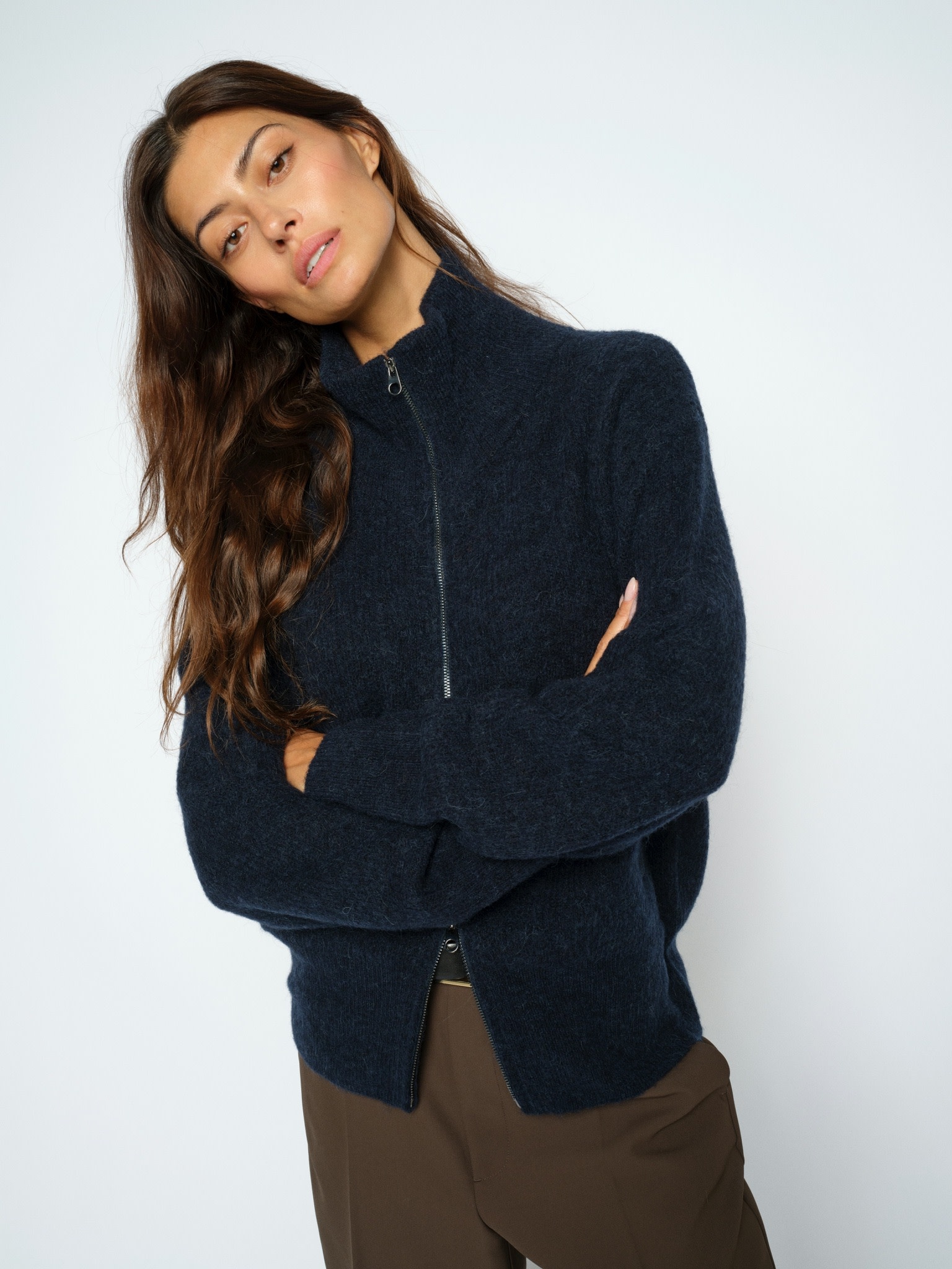 MOS MOSH Thora zip vest Salute Navy