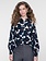 Geisha Blouse met cow print zand/blauw