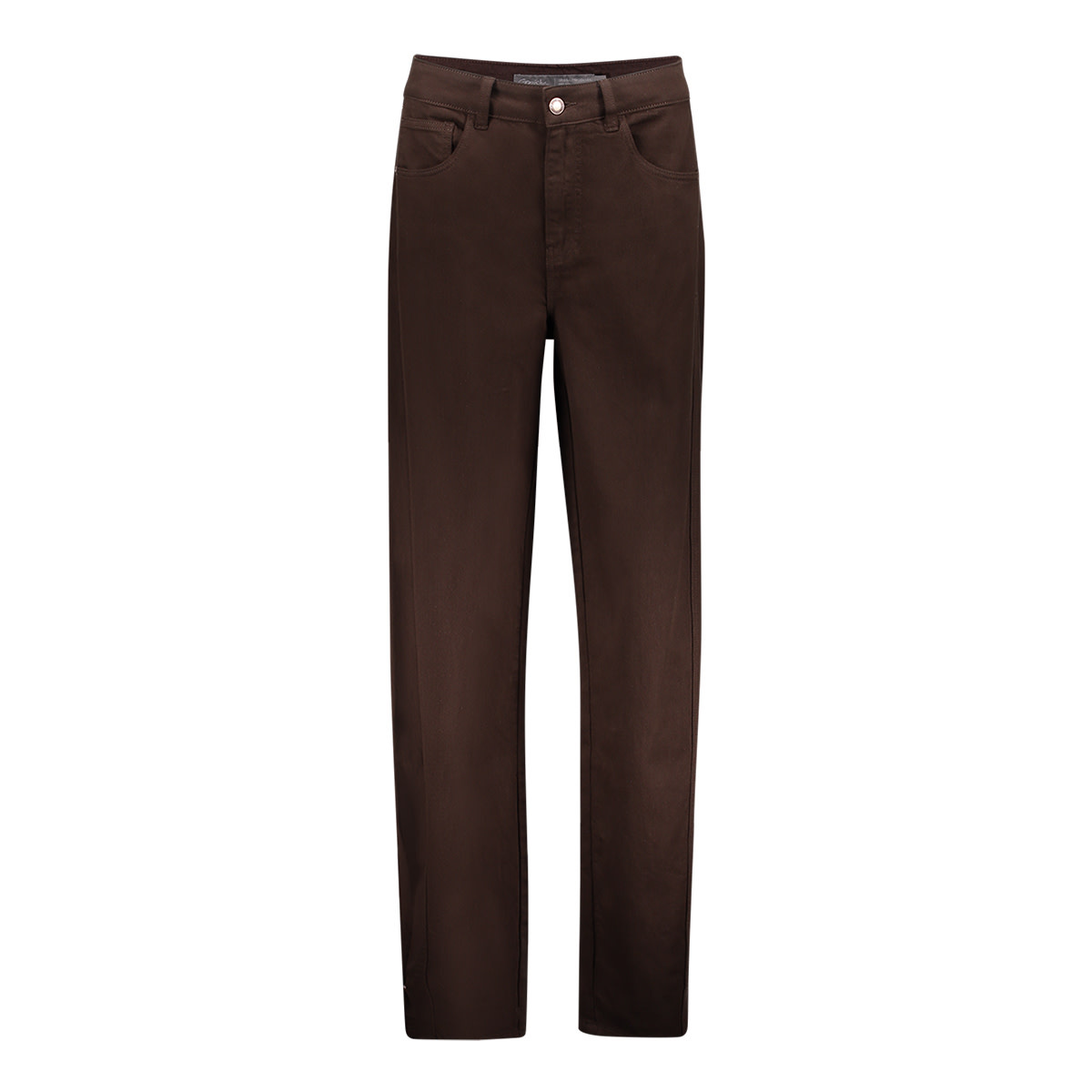 Geisha Straight fit jeans met balloon detail bruin