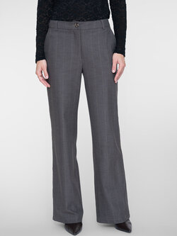 Geisha Wide leg pantalon met krijtstreep bruin