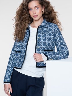 Geisha Tweed jasje indigo/navy