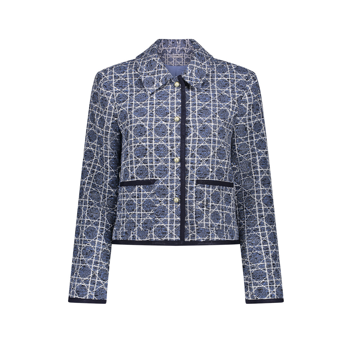 Geisha Tweed jasje indigo/navy