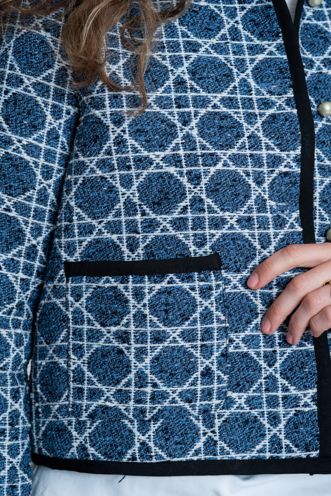 Geisha Tweed jasje indigo/navy