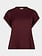 Esqualo T-shirt met omslagmouw en satijn merlot