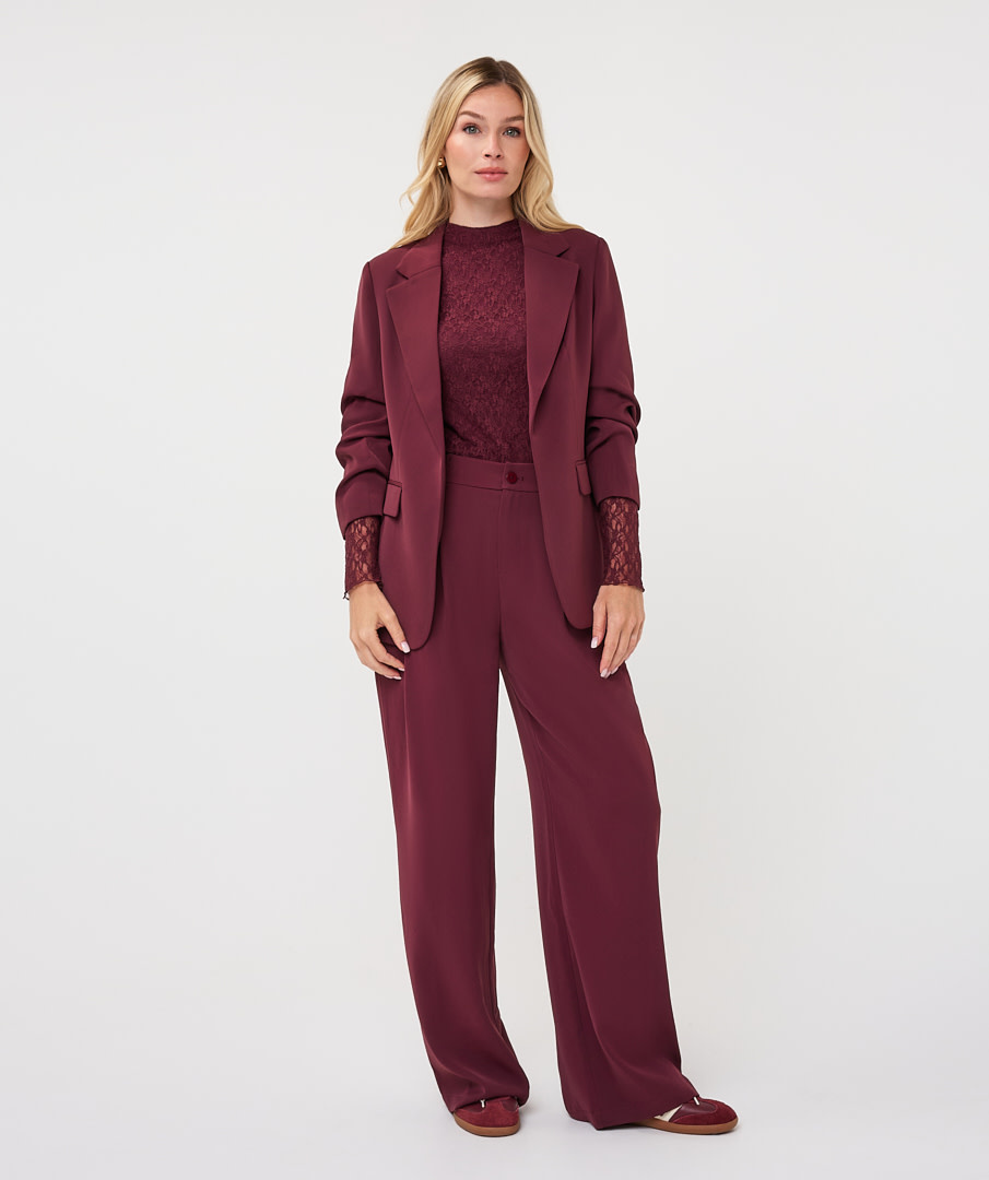 Esqualo Blazer met 3/4 mouw merlot